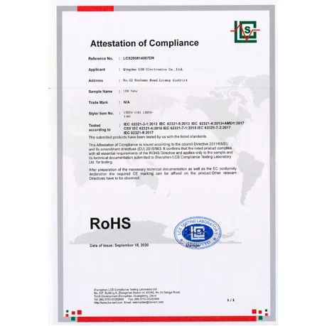 RoHS & REACH Environmental Compliance