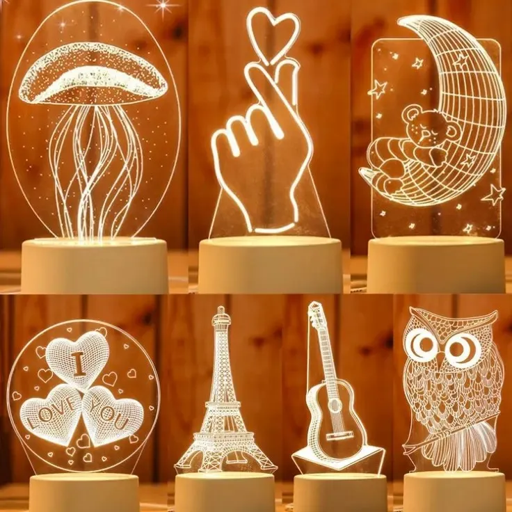 3d Acrylic Night Light Lamp