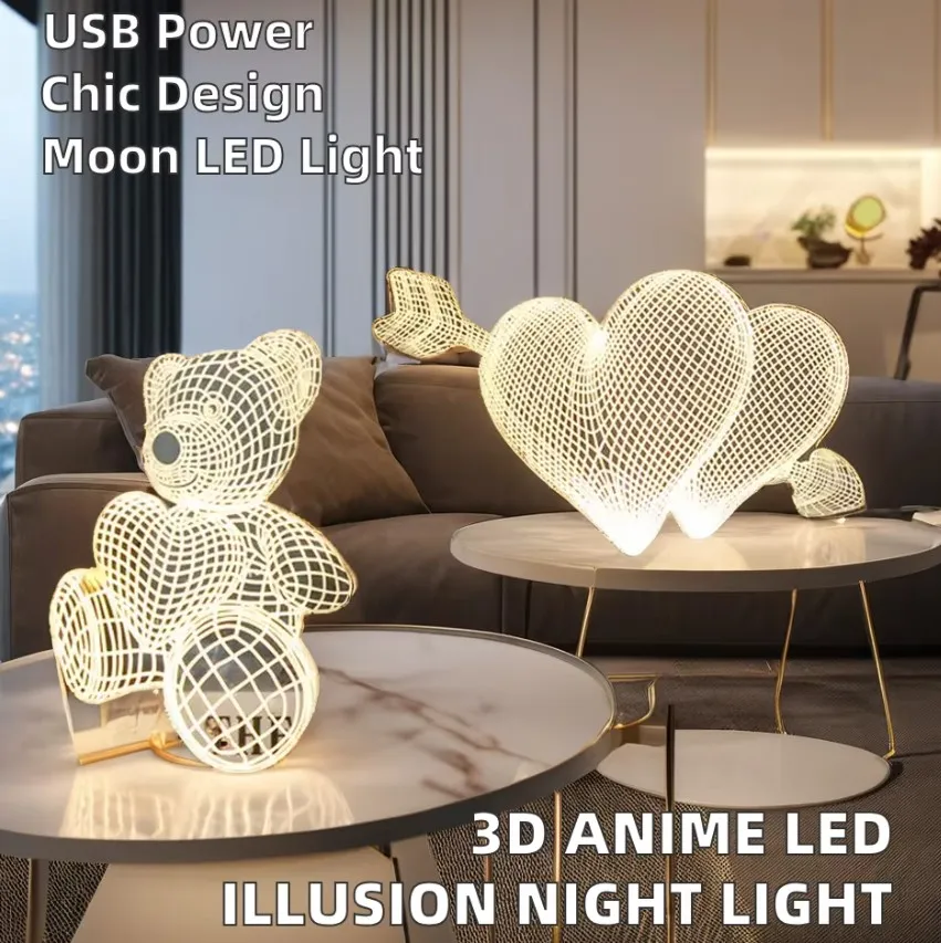 3d Acrylic Night Light Lamp