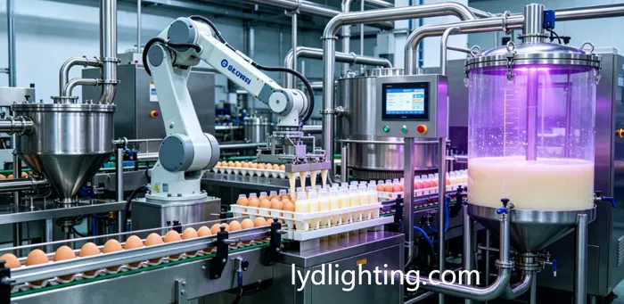 Custom UVC LED Sterilizer for Egg Liquid Tanks – Sensor‑Activated, Food Grade