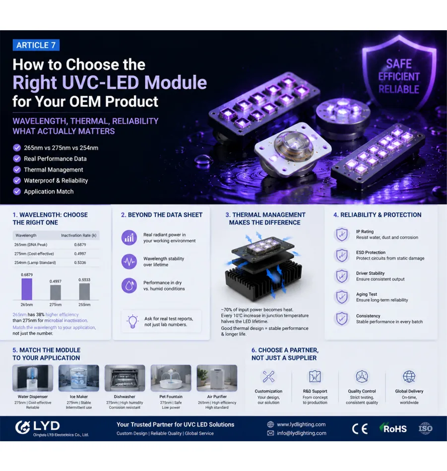 How to Choose a UVC LED Module for OEM Products: A Complete Guide